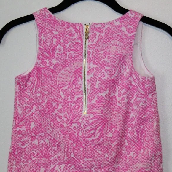 Lilly Pulitzer For Target Textured Shift Dress Pink Girl's Size 6 6X H13611 - Picture 6 of 11